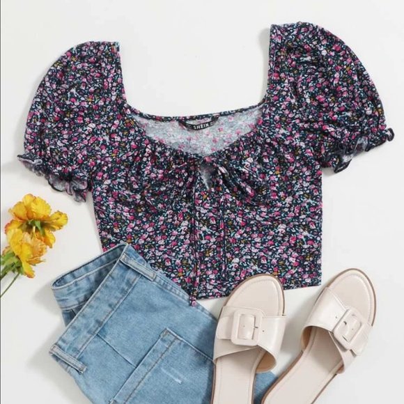 NWOT Shein floral top - Picture 1 of 3